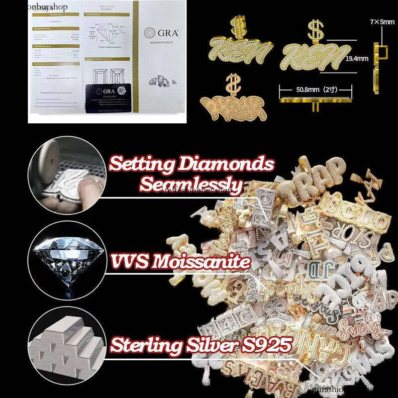 Hip Hop Jesus Two Tone Sier Fully Iced Out 3D Moissanite Pendant