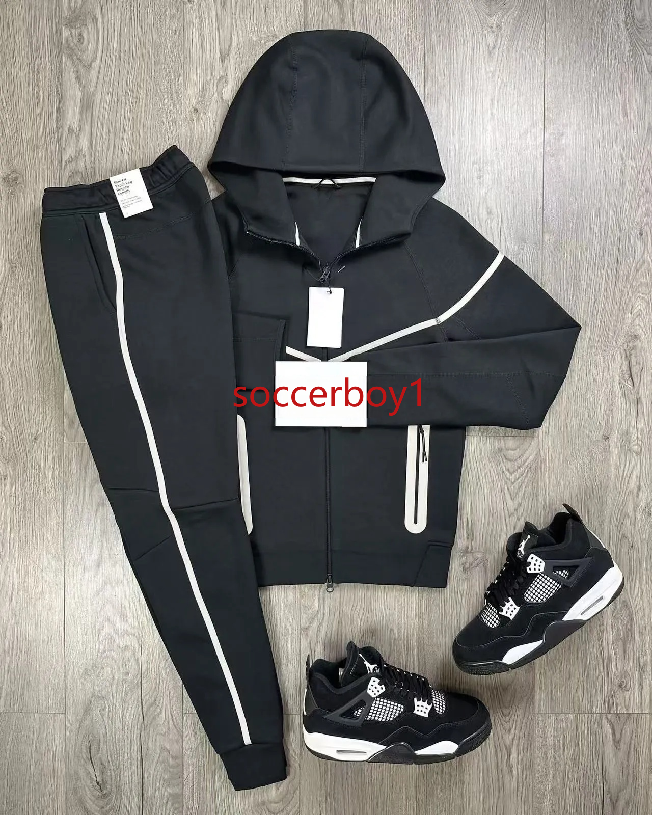 2025 New Reflective Tracksuit Designer Black Hoodie Mens Thick Track suits Casual Sport Sweatpants Unisex Trousers Joggers Pants Outdoor tech Tracksuit jacket 5A
