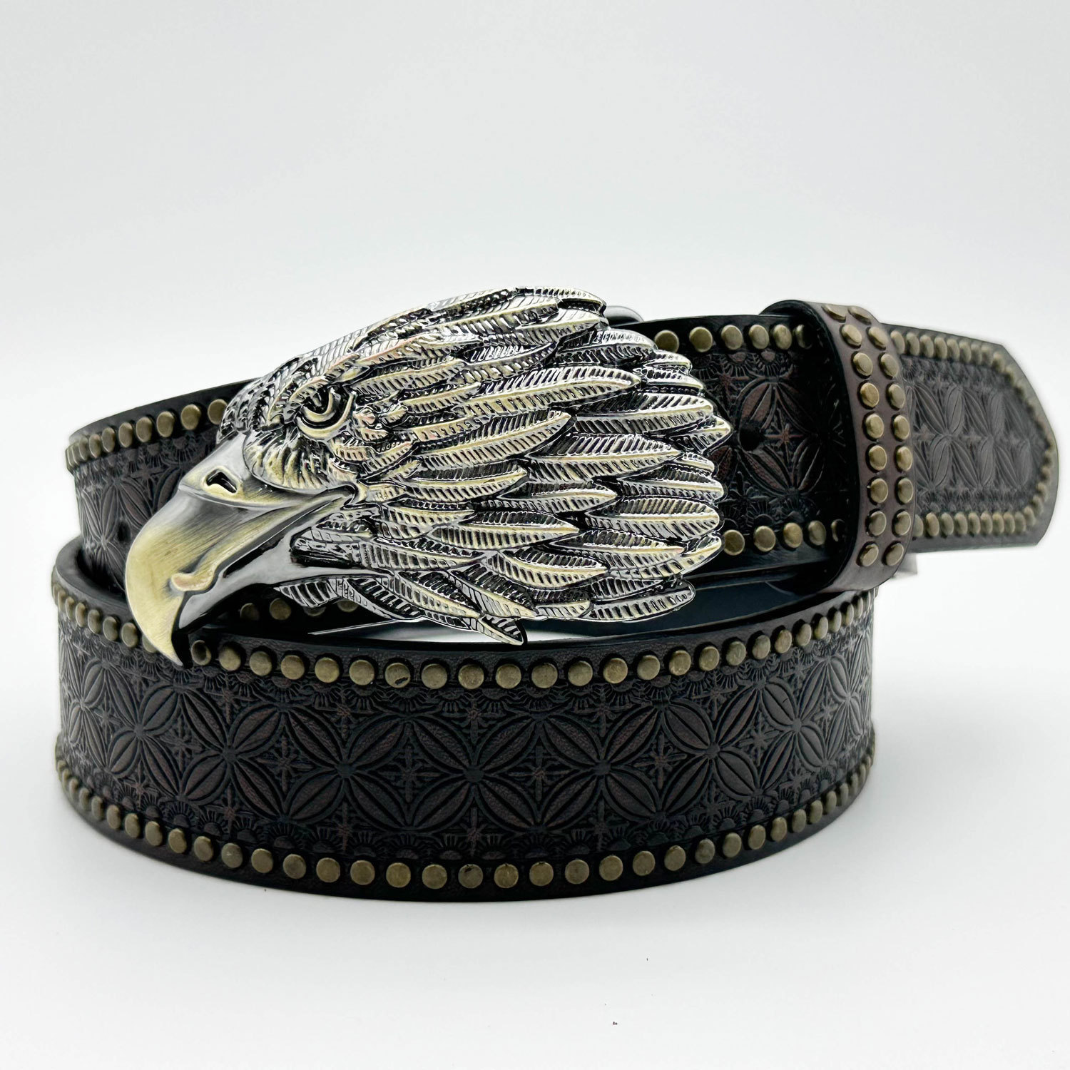 Designer Belt Eagle Buckle Belt Rivet Embossed Belts Men Women Leather Belts Luxury Belt Buckle Fashion Smooth Buckle Belt With Strap AP6988