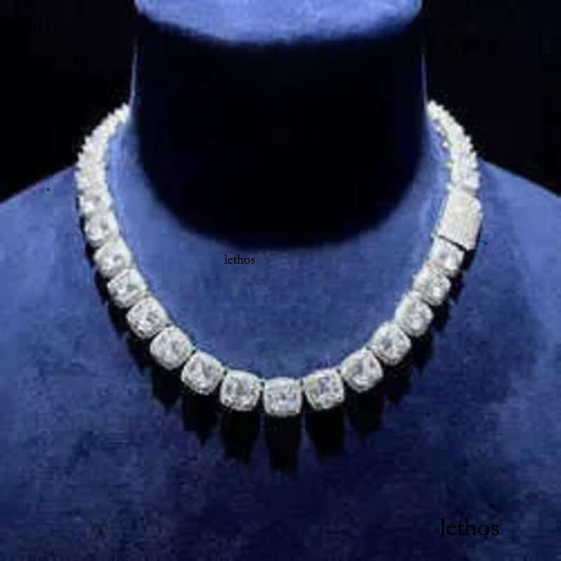 Lifeng Eent Cut Necklace Hand-set Craftsmanship10mm Rock Candy Tennis Chain d Vvs fashion Moissanite Dia Chian 83