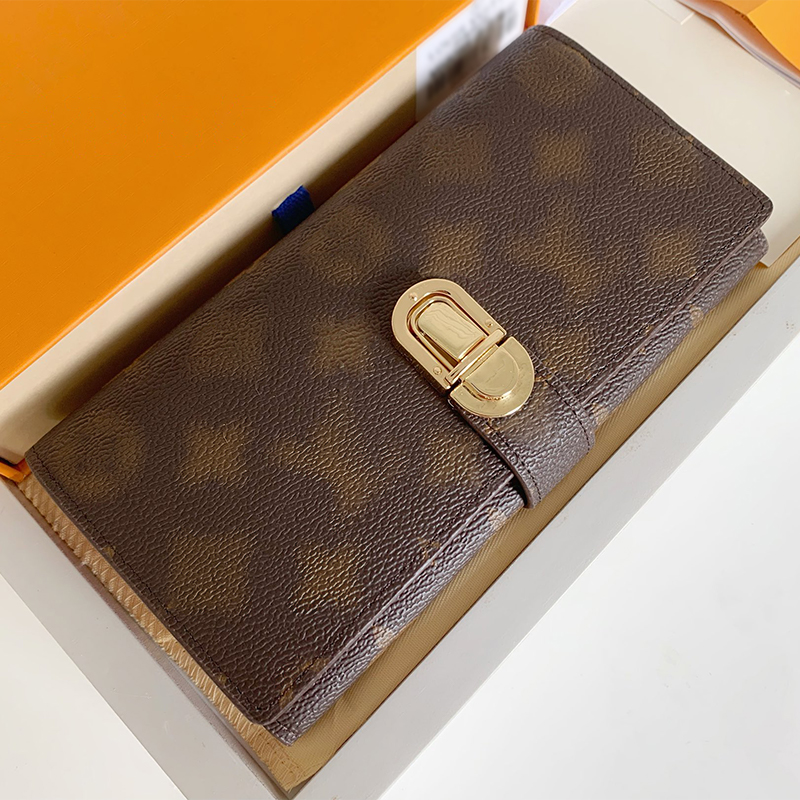 Luxury women wallet Card Holders Trifold designer mens wallet Large Capacity cion Purse for Women Printed Long Leather Wallet Fashion Clutch mezzanines with box