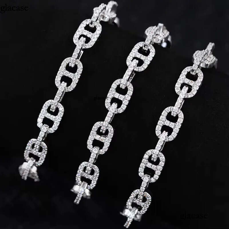 Yu Ying Fine Jewelry Sier Box Moissanite Link Iced Out Cuban Chain for Men Women