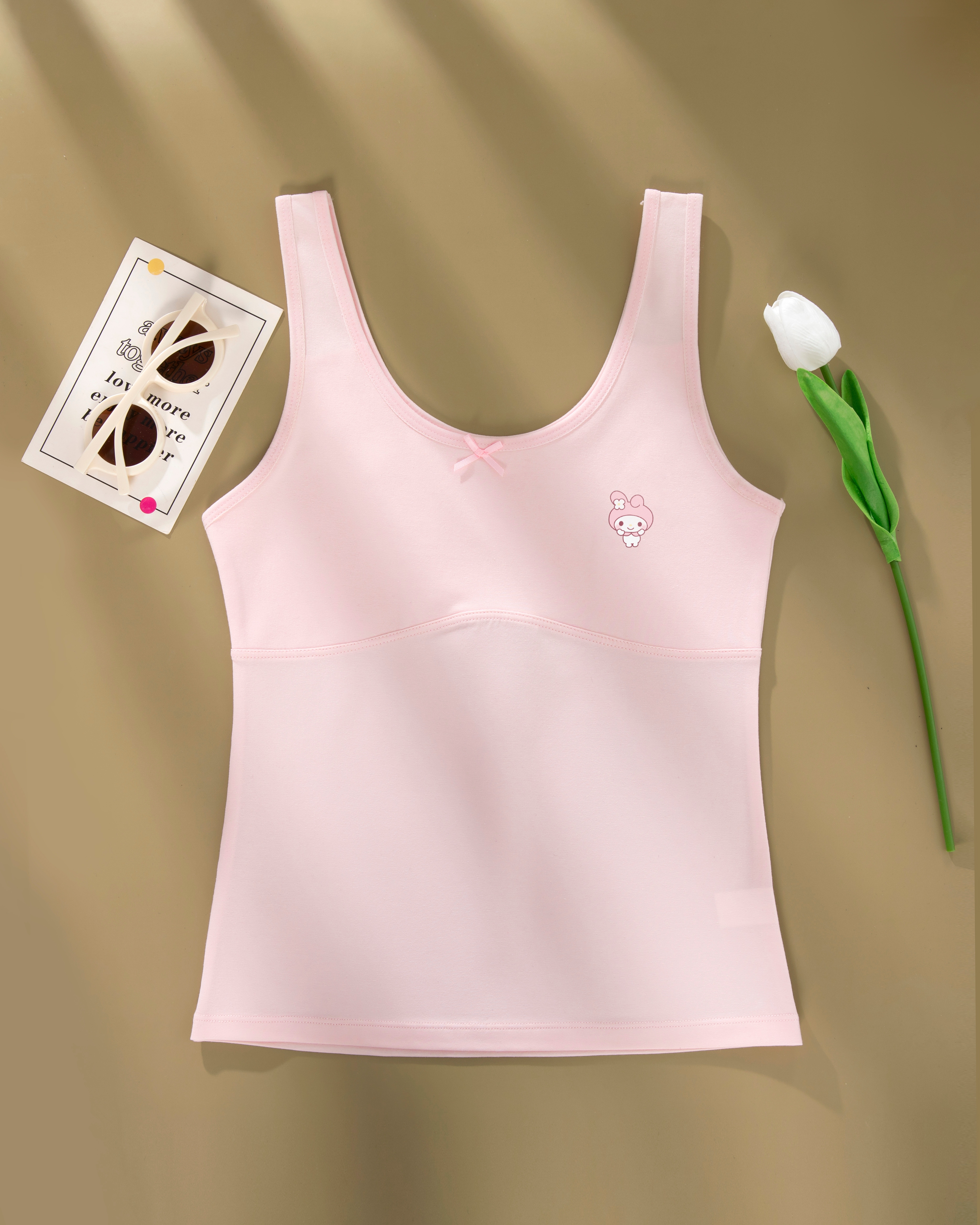 Cartoon Developmental Support Sports Bralette Tank Tops for Preteen Girls