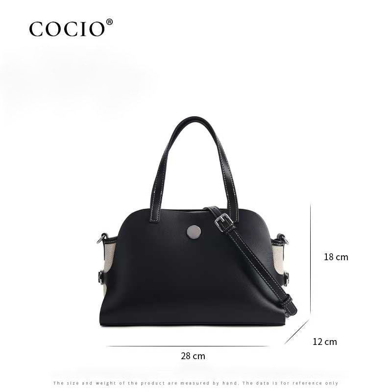 COCIO designer Light luxury High quality genuine leather handbag fashionable and casual vintage lady bag
