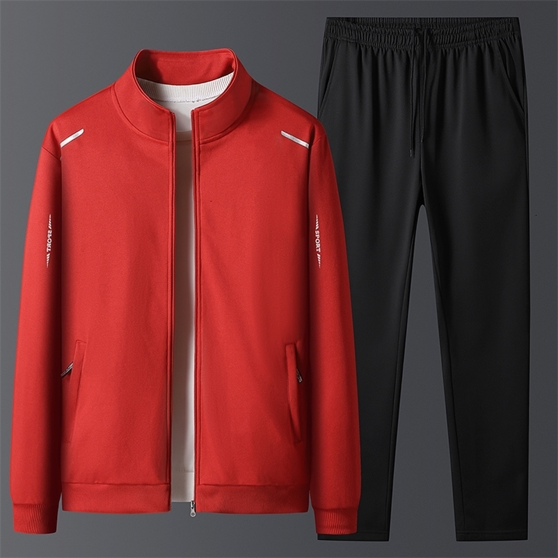 Men's Tracksuits Men's Track Suit Spring and Autumn Men's Zipper Sweatshirt and Sweatpants Two Piece Set Men's Clothing Sweatshirt