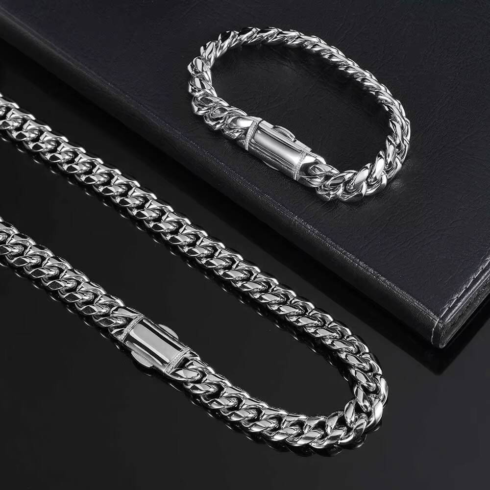 Hip Hop Jewelry 12mm Hight Polished Sterling SilverChain 18K Gold Plated Customized Trendized Mens Cuban Link Chain Necklace