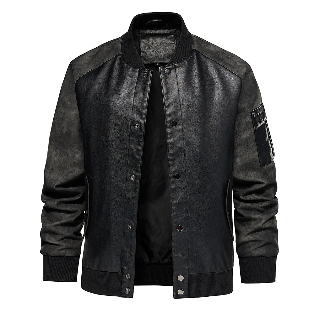 Designer Men's Leather Jackets Windproof Motorcycle Coat Vintage Hip Hop PU Pilot Jacket Baseball High Quality Breathable Men Streetwear