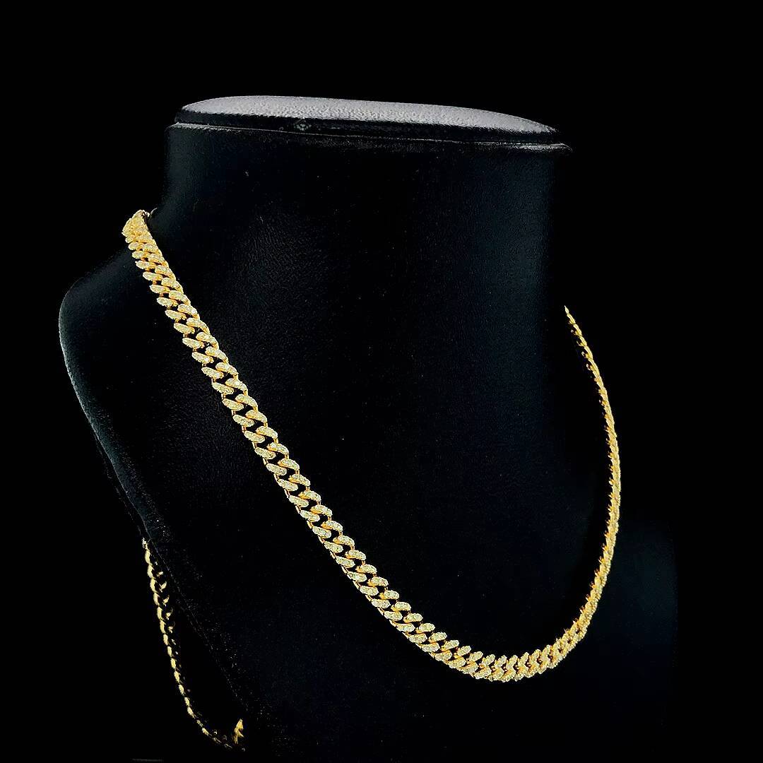 Hip Hop Iced Out 13mm CZ Cuban Link Chain Miami Choker Necklace Bling Jewelry for Men Women Party Wear New Arrival Rapper Style