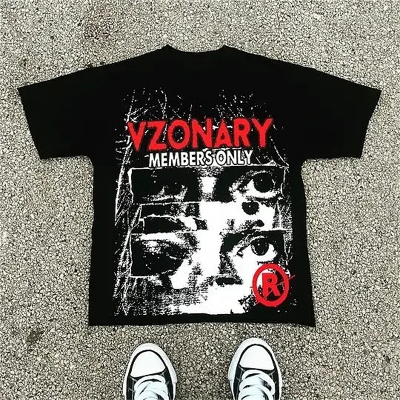 Harajuku Letter graphic t shirts y2k tops print oversized t shirt gothic pro choice streetwear goth men clothing 240530