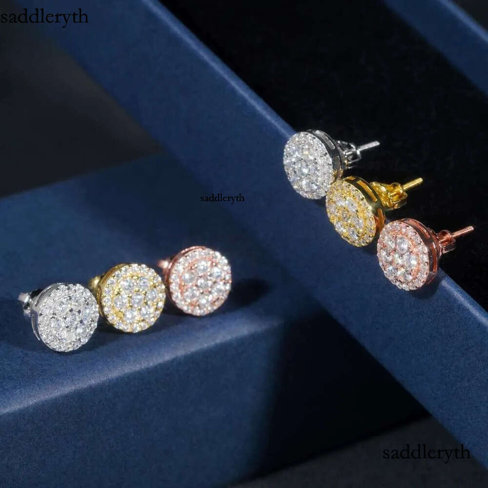 Gra Certificate Pass Dia Tester Iced Out Hip Hop Popular Sterg Sier VVS Moissanite Stud Earrings cf