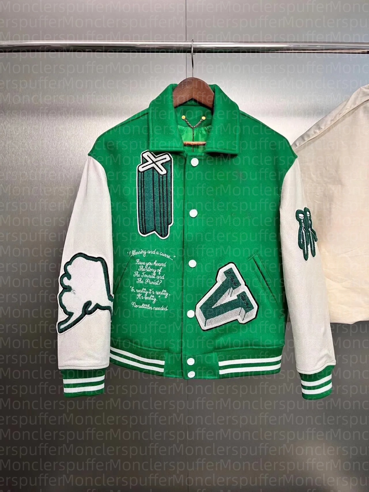 Mens Baseball Jersey Luxury Designer Varsity Jacket Leather Embroidered Reflective Coat Casual Plus Size Letter Windbreaker Yellow White Autumn Winter Outerwear