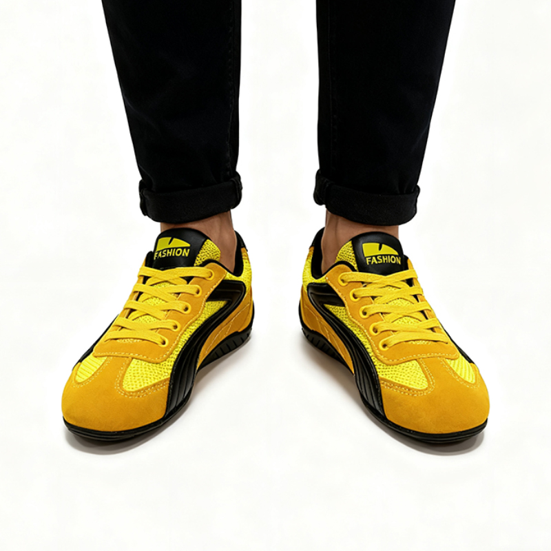 Casual Shoes Boys' Retro - Style German Training Kids' Sneakers - Red and White Colorblock, Mesh and Suede Material