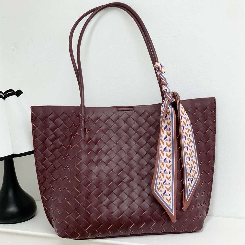 Luxury bag Large Capacity Tote Handheld Underarm Genuine Leather Mother-Daughter Single Shoulder Woven Bag Z260124