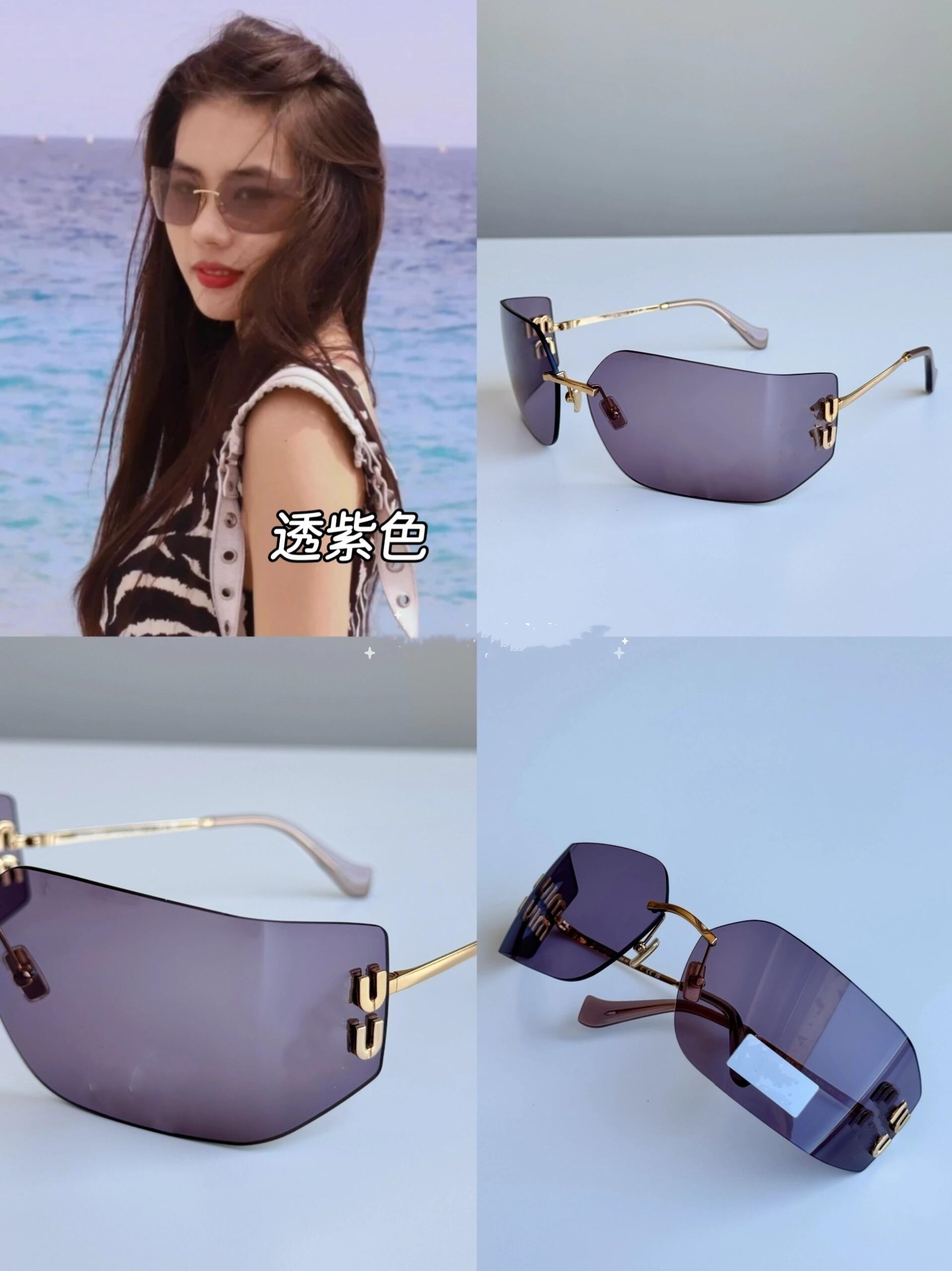 sunglasses for women classic sunglasses luxurys designer sunglasses Euro american trend glasses curved Lenses shades large frame Light contour UV400 goggles 86k