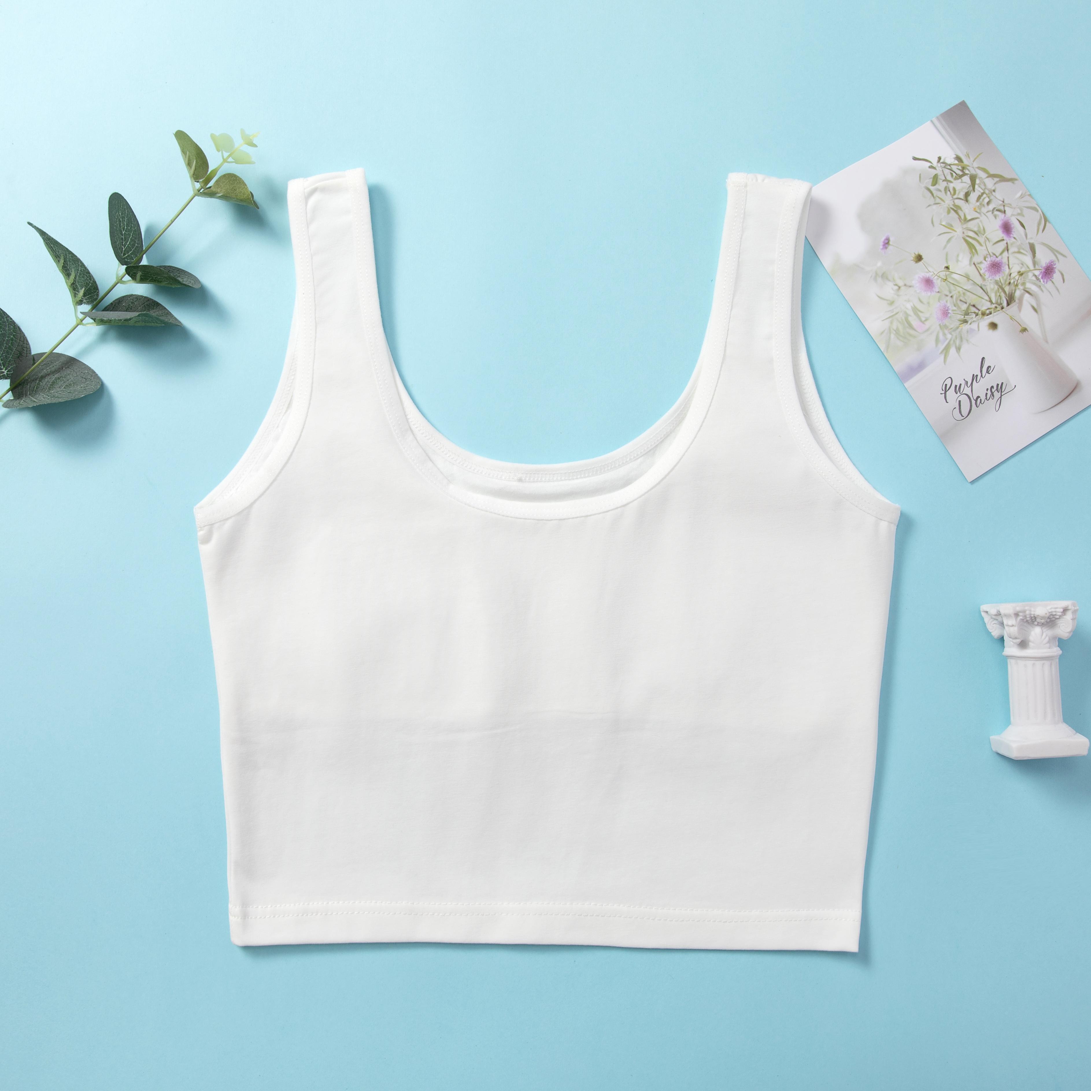 Lightweight Teenage Bra for Developmental Stage Pure Cotton Tank Top for girls