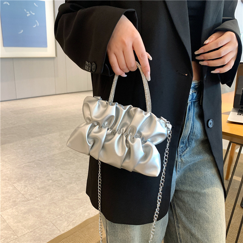 2025 Autumn/Winter New Fashion Chain Design Light Luxury Minimalist Wrinkle Bag Retro Women's Handbag Trendy bag Designer Bag