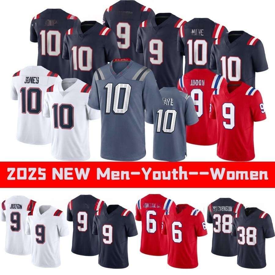 New Englands city PatriotsES Jersey #10 Maye #8 Diggs #0 Gonzalez Tom Brady Rhare Stevenson Javon Baker Football Jerseys