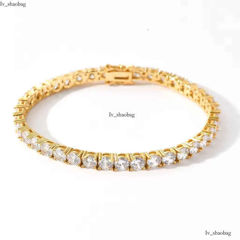 Iced Out Gold CZ Charms Tennis Bracelet - Unisex 3mm-6mm + Cubic Zirconia Hip Hop Jewelry for Gifts 825 aaa