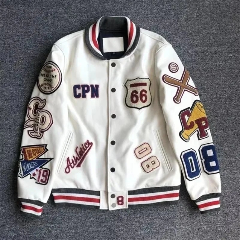 American Retro Baseball Uniform for Men and Women High Street Hip-Hop Multi-Letter Embroidery High Quality Loose Y2K Jacket 240911