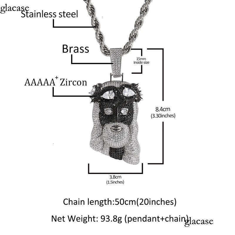 Hip Hop Vintage Jesus Pendant Necklace 5A Zircon Religious Jewelry Sweater Chain
