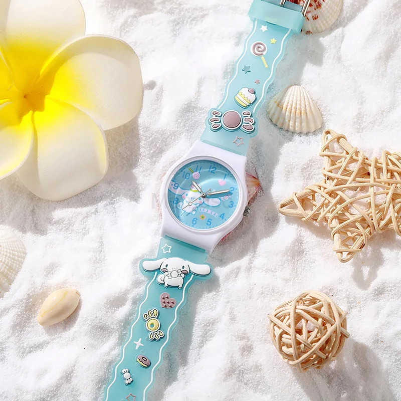 Sanrio Fashion 3D Pattern Wrist Watch Anime Cinnamoroll Hello Kitty Waterproof Quartz Watch Cartoon Kuromi Watchband Kids Gifts L250925