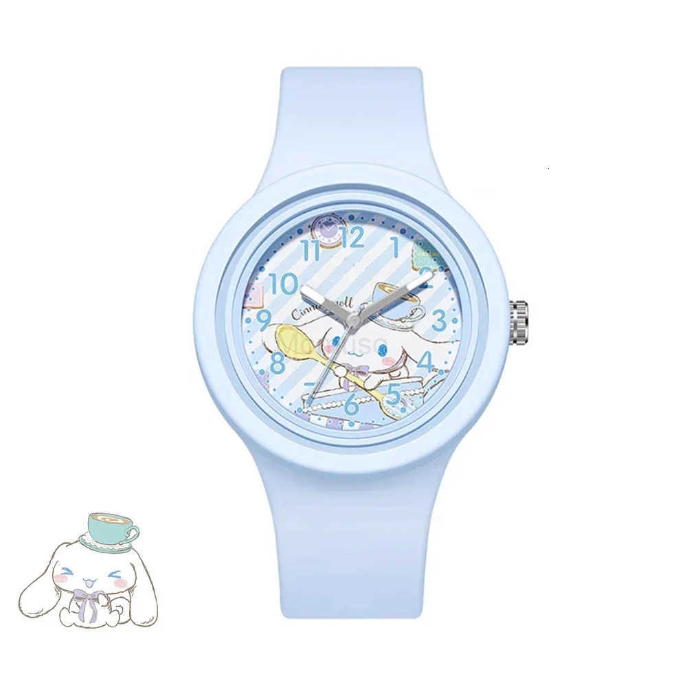 Sanrio Cinnamoroll Watch Kuromi Hello Kitty Silicone Strap Quartz Casual Cartoon Melody WristWatch Girls Children Birthday Gifts L250925