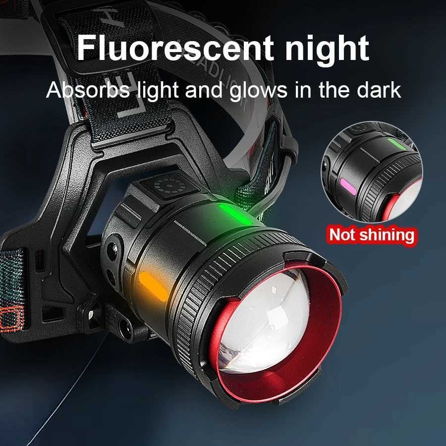 60000000LM LED Sensor Headlight Super Bright 3500M Headlamp Most Powerful Head Flashlight Waterproof Outdoor Fishing Lantern J2509251