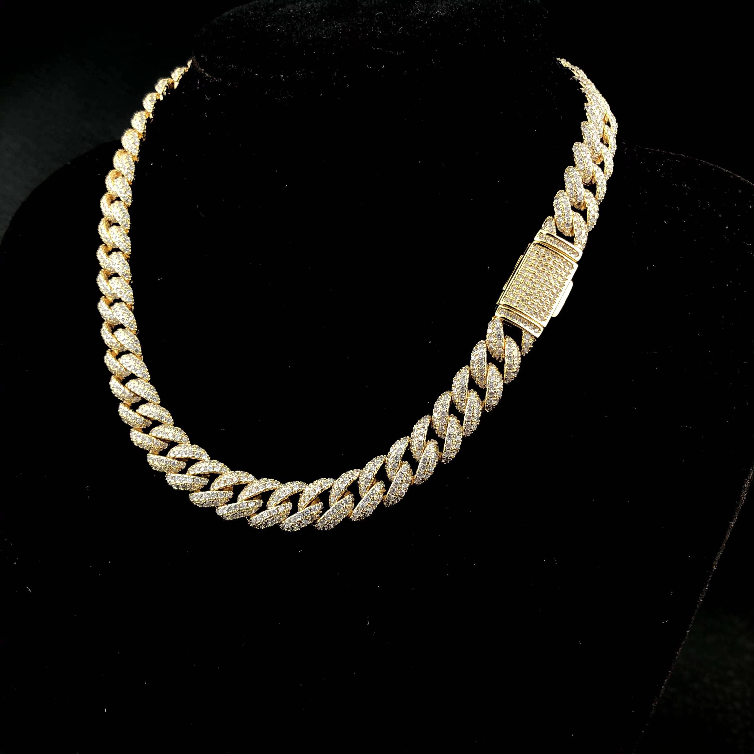 YSS Jewelry Customized Trend Miami Cuban Link Curb Chain Necklace Iced Out Cuban Chain