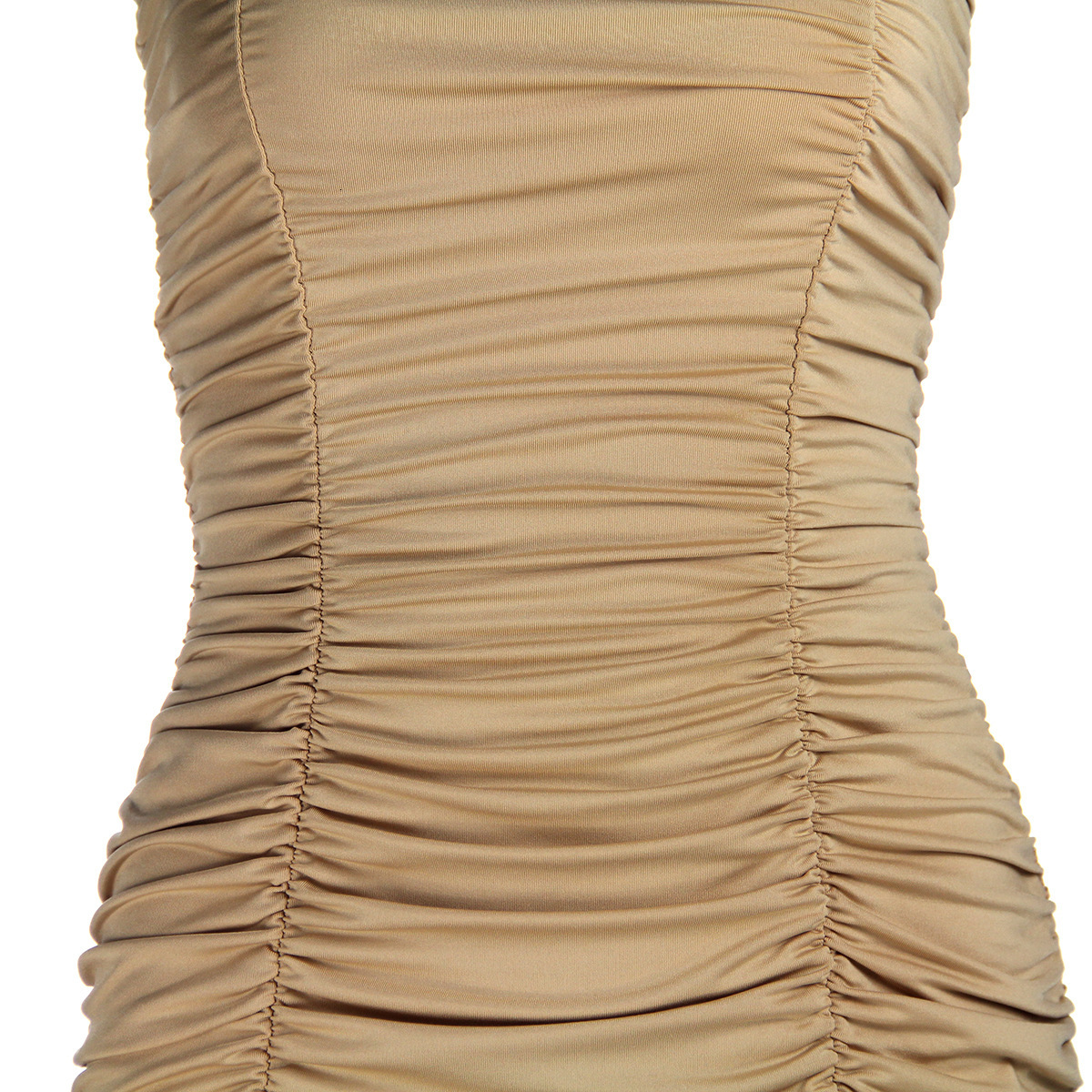 Spring Summer New 2024 Women's Sexy Tube Top Nightclub Ruched Bodycon Dress 8505