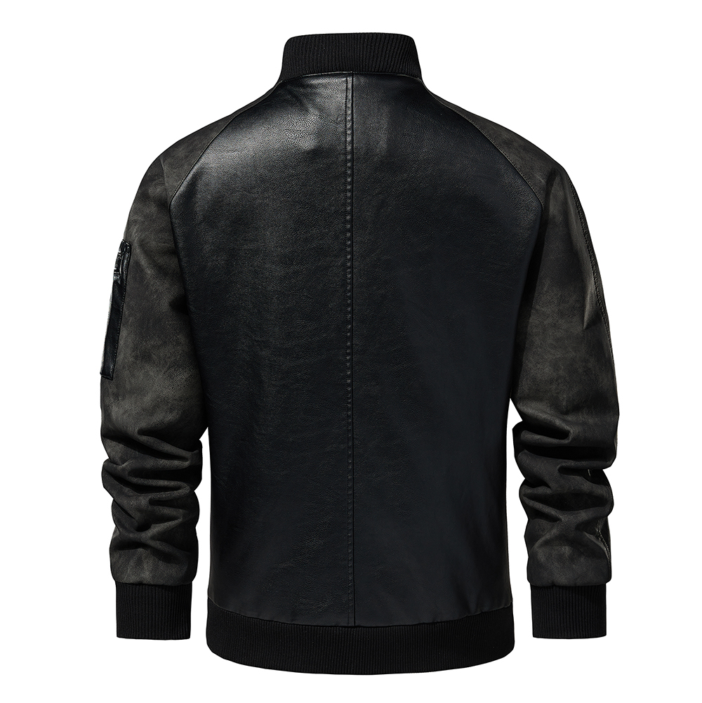 Designer Men's Leather Jackets Windproof Motorcycle Coat Vintage Hip Hop PU Pilot Jacket Baseball High Quality Breathable Men Streetwear