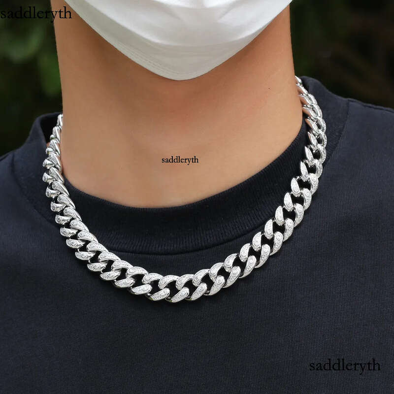 High Quality Iced Out Cuban Link Necklace Bracelets Mens Hip Hop Gold Chain Necklaces Jewelry 15mm 32 91 5c