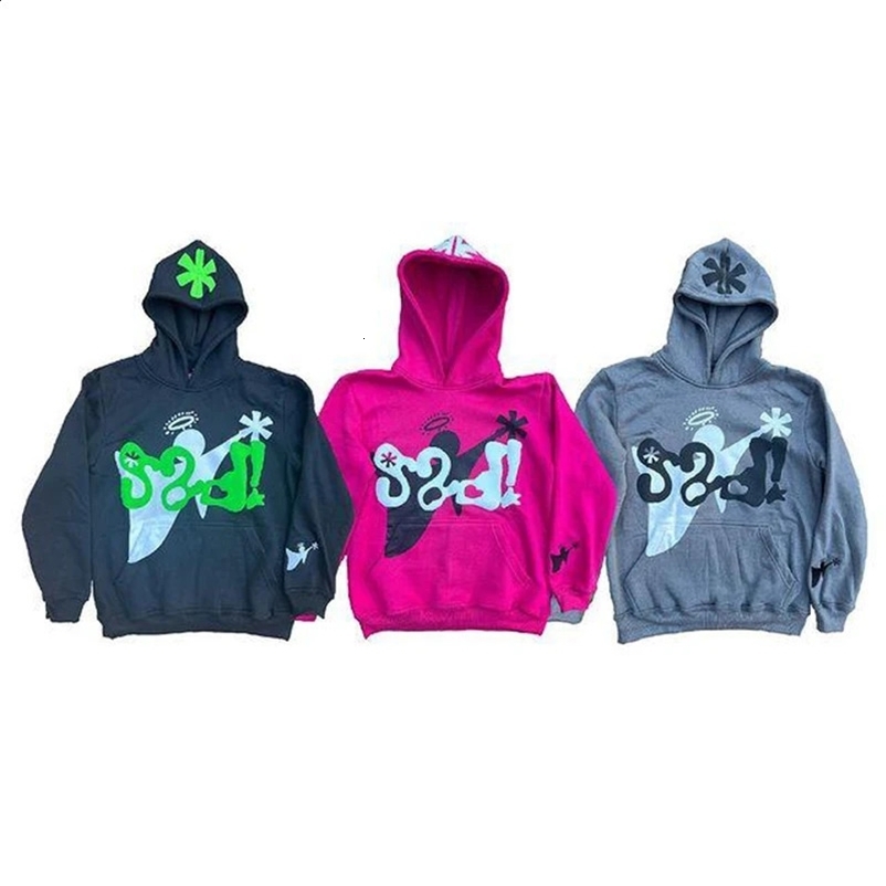 Y2K Gothic Trend Pattern Letter Print Oversized Hoodie Mens Fashion Versatile Loose Harajuku Pullover Sweatshirt Mens 240809