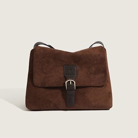 2025 Autumn/Winter New French Style bag Retro Suede Light Luxury Elegant Style Underarm Bag Minimalist Style clean Women's Shoulder Bag Designer 