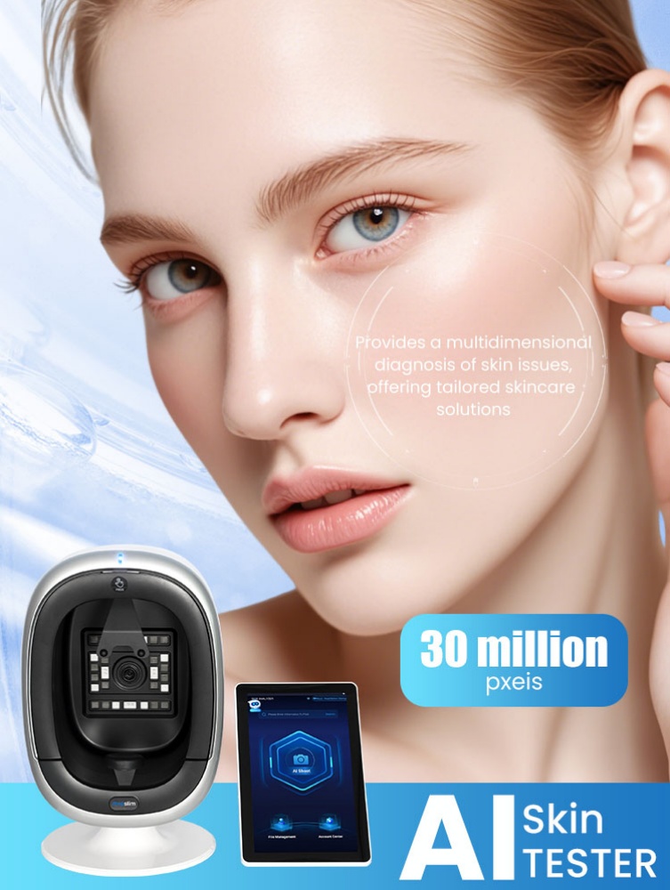 New O1 Skin Analyzer Beauty Salon 15.6 Inch 3D Facial Skin Analyzer Machine 8 Light Spectrum Skin Analysis Scanner