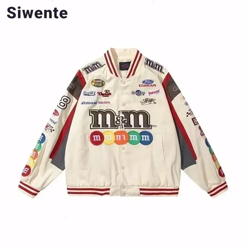 Men's Jackets American High Street Embroidered Baseball Jacket Men Retro Hip-hop Loose Couple Clothes Fashion Personalized Motorcycle Uniform 231