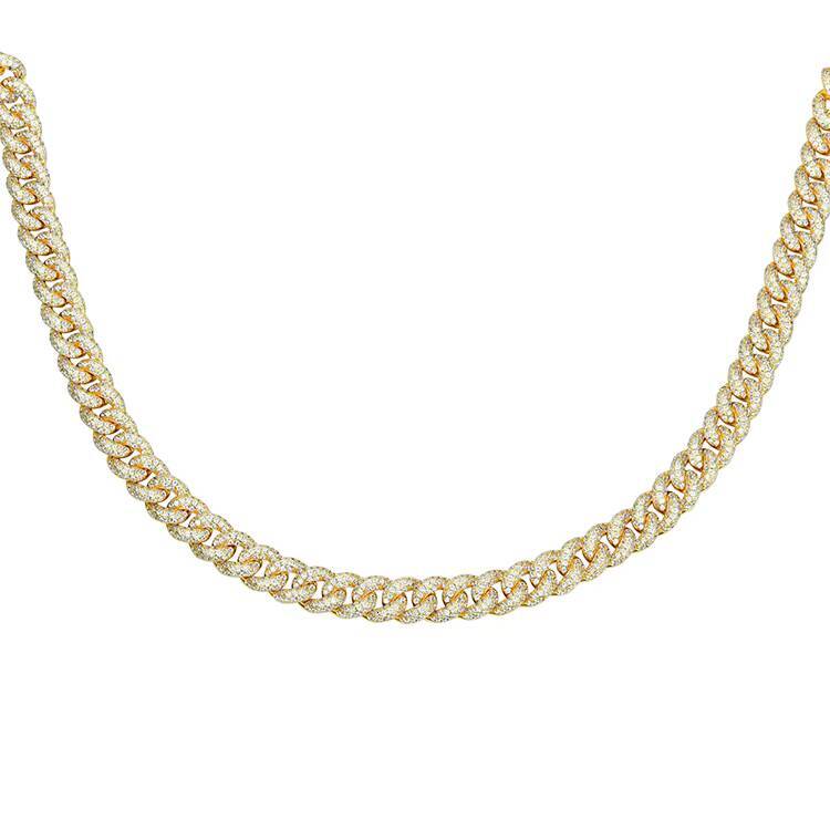 JWY Customized Trend High Quality 14k Gold Plated Brass Mans Hip Hop Chain Necklace