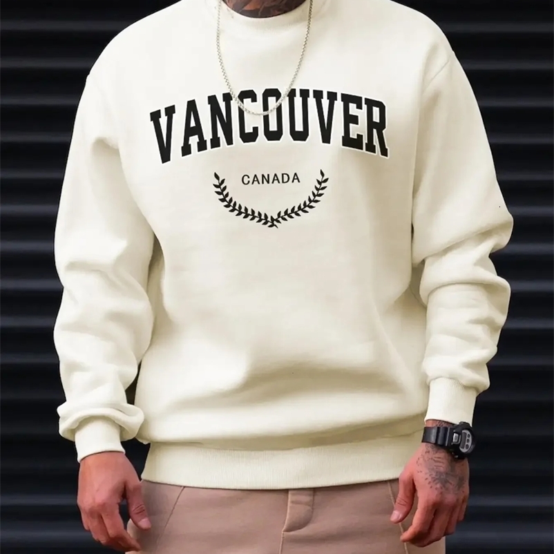 Leaf Mens Top Autumn Street Style Casual Sweatshirt Fashion Hip Hop Mens Sweatshirt from Vancouver Canada 241216