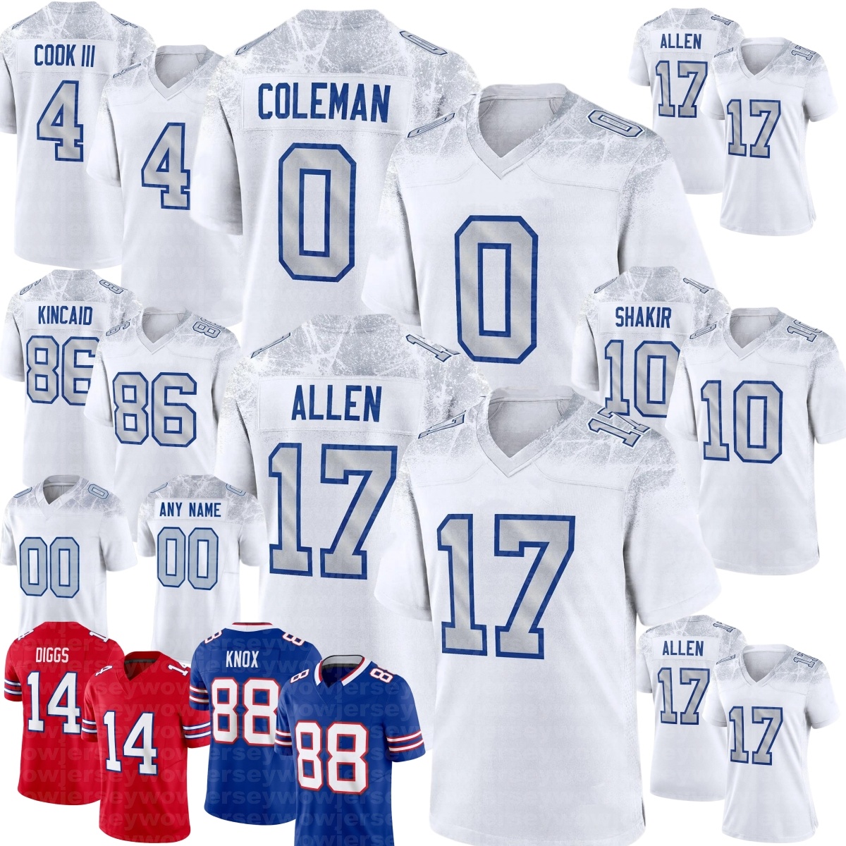Josh Allen Dalton Kincaid Keon Coleman Football Jersey Khalil Shakir Dawson Knox James Cook Ray Davis Dion Dawkins Joey Bosa Maxwell Hairston Benford