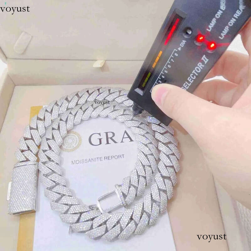 Cuban k Chain Necklace Moissanite Iced Out Necklaces 2024 | Real Sier Finish for Men very nice
