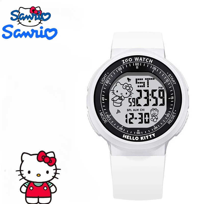 Sanrio Hello Kitty Cartoon Cute Childrens Watch Creative Kawaii Male and Female Sports Simple Waterproof Electronic Watch Gift L250925