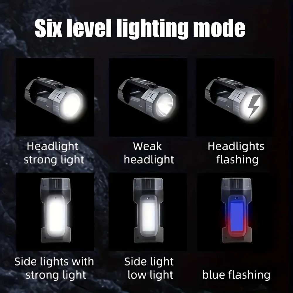 Rechargeable LED Handheld Flashlight Portable Flashlight with Battery Level Indicator Multiple Lighting Modes J250925