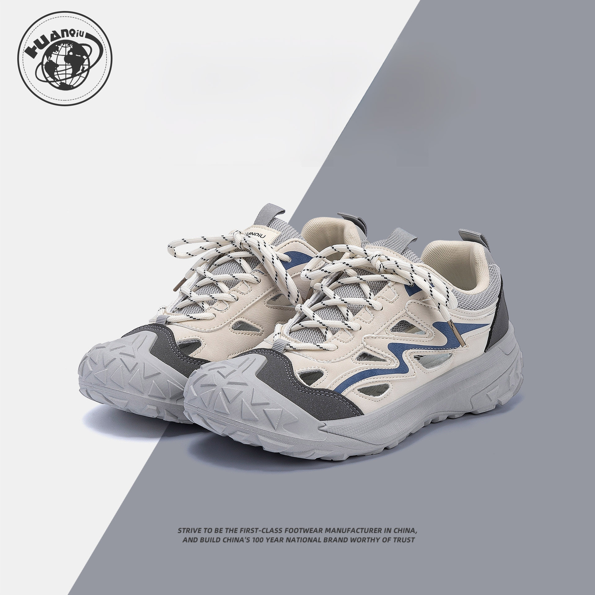 HUAN QIU Free shipping Designer Casual Shoes Sports shoes casual sports men shoes outdoor hollow breathable shoes high quality