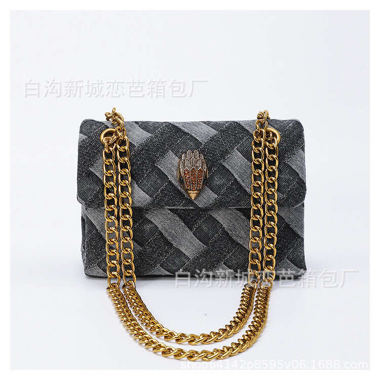 This Year's New Fashion Designer 2025 European and American Denim Woven Small Square Hot-Selling Eagle Head Women's High-End Single Shoulder