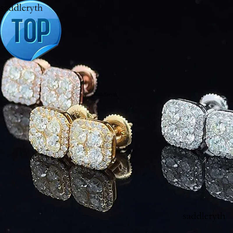 Fine Jewelry Earring Sterg Sier Fashion Different Shapes Vvs Moissanite Dia Stud Earrings bc