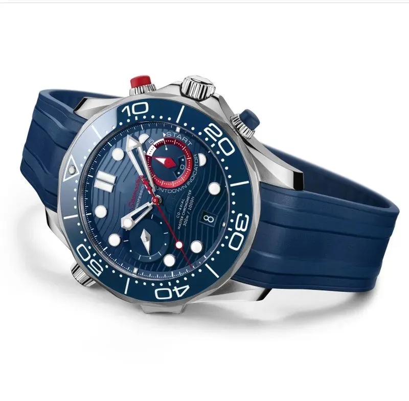 Wrist Watches for Men Watch Stainless Steel Mens Watches All Dial Work Quartz Watch Luxury Brand Clock Fashion Steel Strap Designer speed sea master omgs63