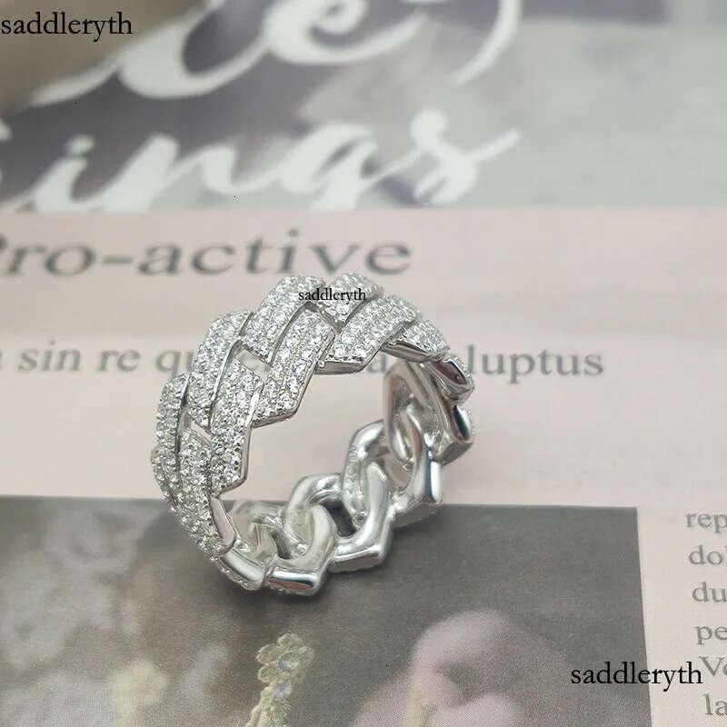 RTS Wholesale Price Fine Jewelry High Quality VVS Moissanite Sier Ring for woman and man pass dia test fe