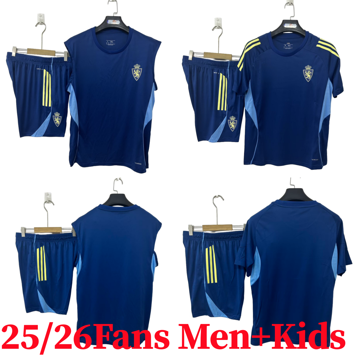 25 26 Real Zaragoza Training KIT soccer jerseys RATON Mens 2025 2026 NARVAEZ ZAPATER BERMEJO FRANCHO Home Short Sleeve Football Shirts Adult Uniforms Men kids kit