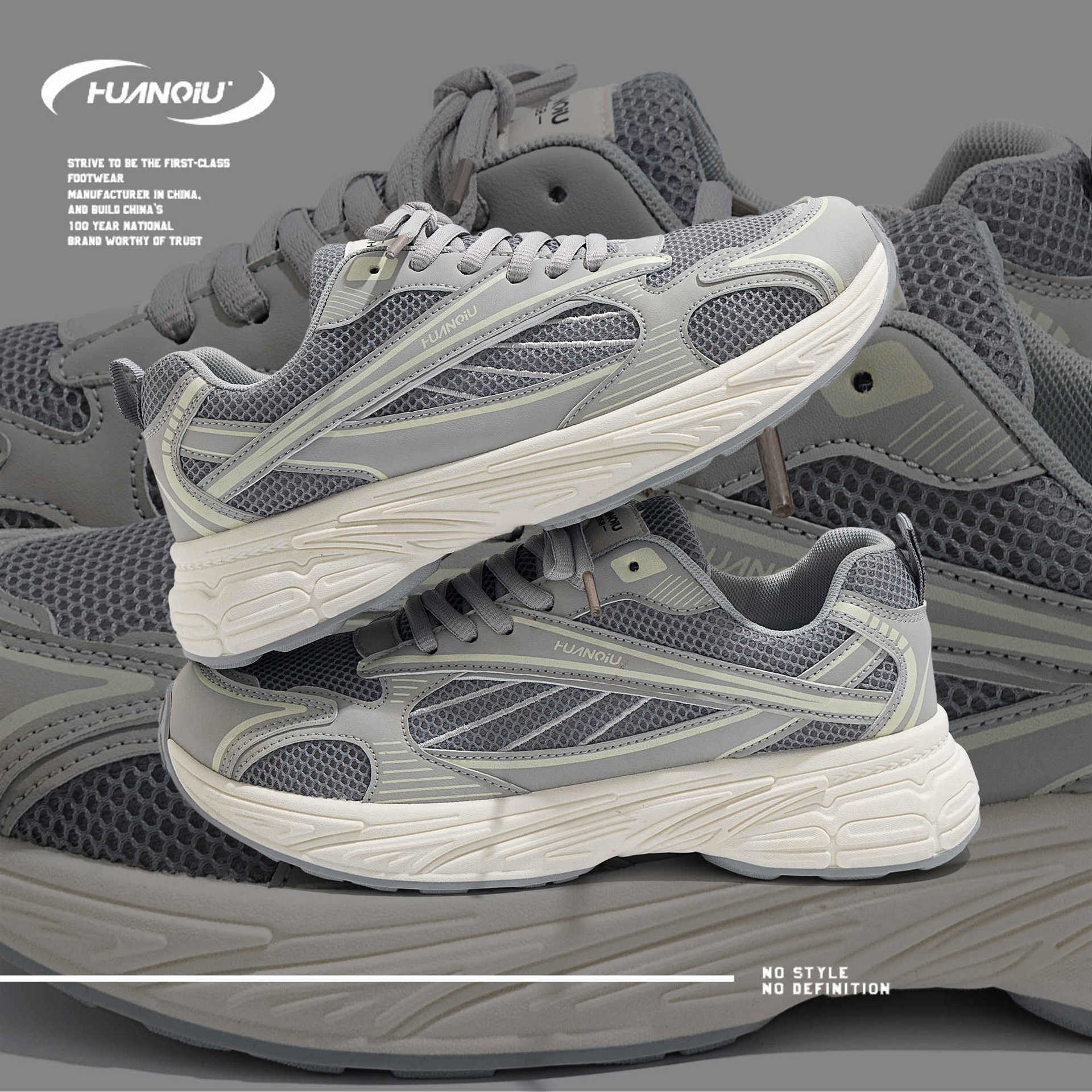 HUAN QIU Free shipping Designer Casual Shoes Thick soled men breathable versatile casual sports shoes fashion