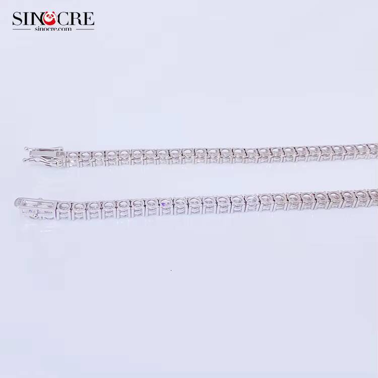 2mm Tennis 925 Sinocre New Arrival S925 Sterling Moissanite 925 Silver Chain