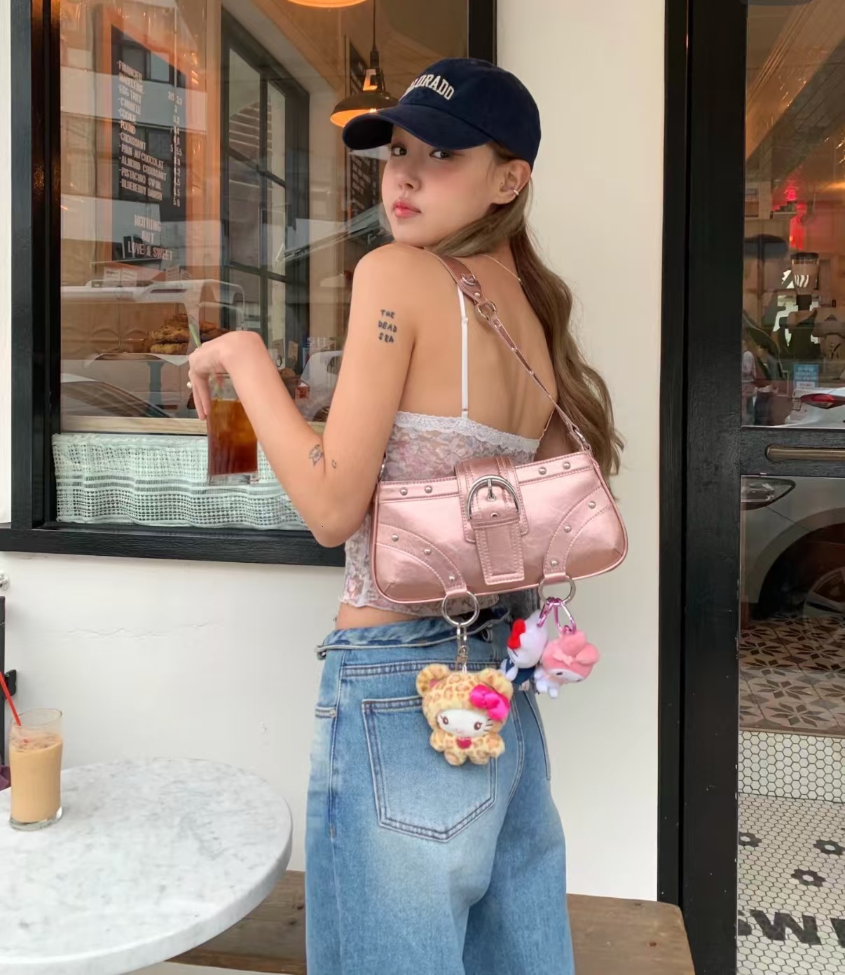 2025 Autumn/Winter Korean Style New Fashion Personality Spicy Girl Punk Rivet European and American Style bag Single Shoulder Underarm clean Bag Desig